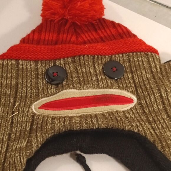 Adult Sock Monkey Hat OS - Picture 2 of 8